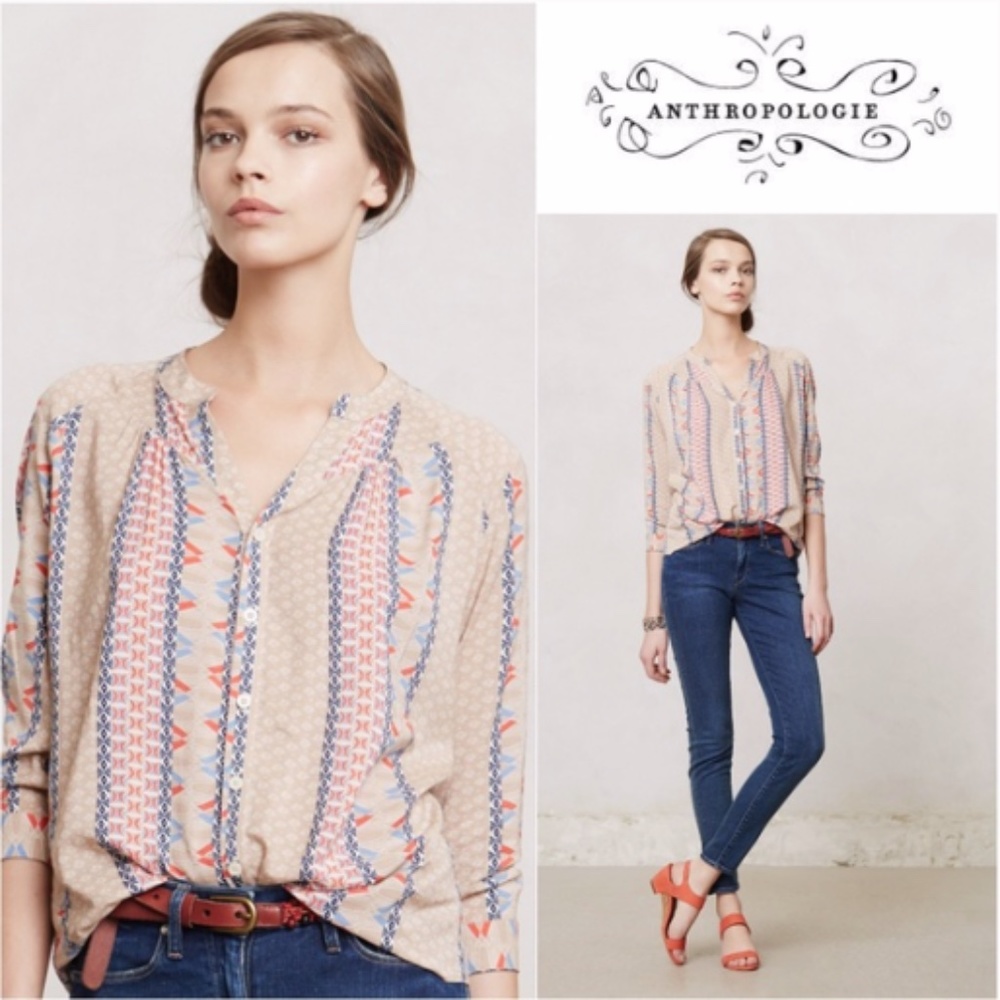 Maeve Sunset District Button Down Blouse